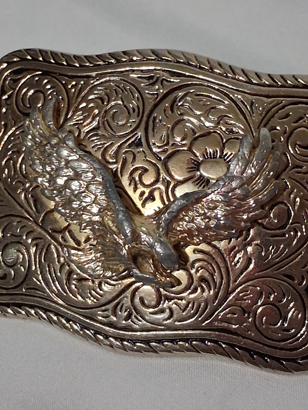 Vintage Western Style Belt Buckle Lot Gold Silver Tone Eagle Pheasant Phoenix
